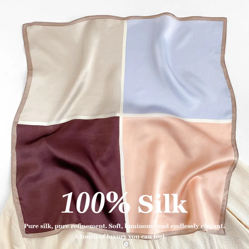 Real Silk Neck Scarf for Women 53cm Small Square Mulberry Silk Bandana Hair Wrap Handkerchief Bag Ribbon Scarf Bufanda Echarpes
Real Silk Neck Scarf for Women 53cm Small Square Mulberry Silk Bandana Hair Wrap Handkerchief Bag Ribbon Scarf Bufanda Echarpes