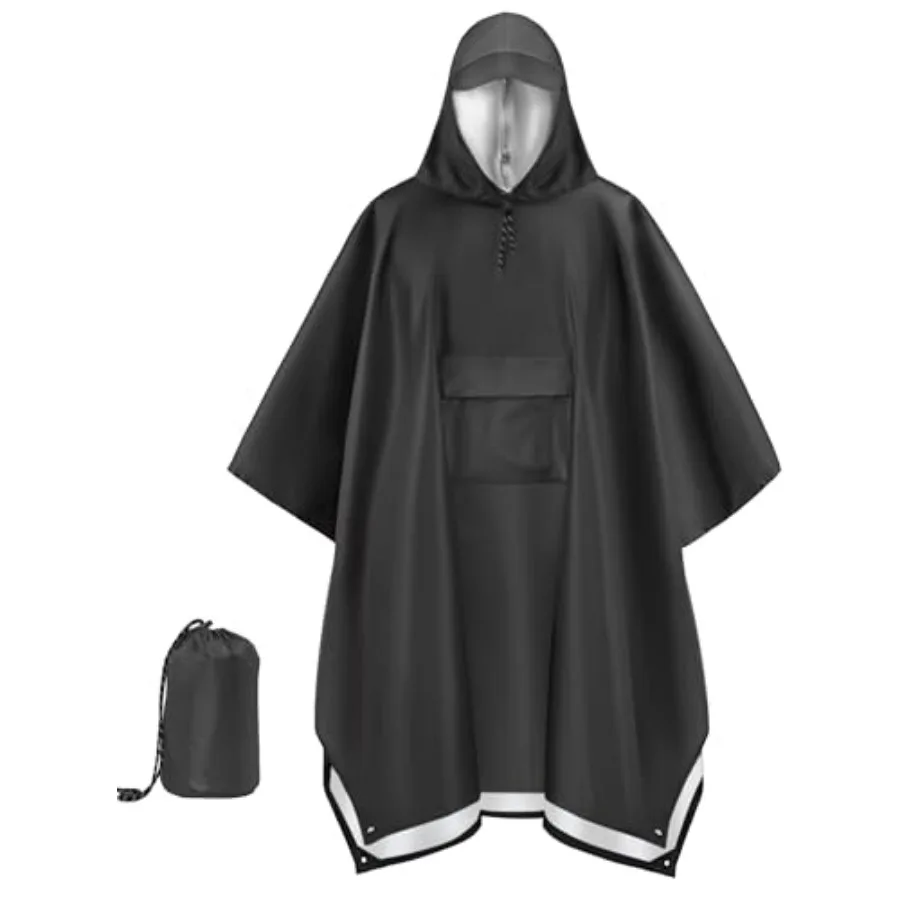 COOFANDY Rain Poncho for Adults with Hood Pockets Reusable Waterproof Packable Rain Coat Jacket Travel Hiking Emergency
COOFANDY Rain Poncho for Adults with Hood Pockets Reusable Waterproof Packable Rain Coat Jacket Travel Hiking Emergency