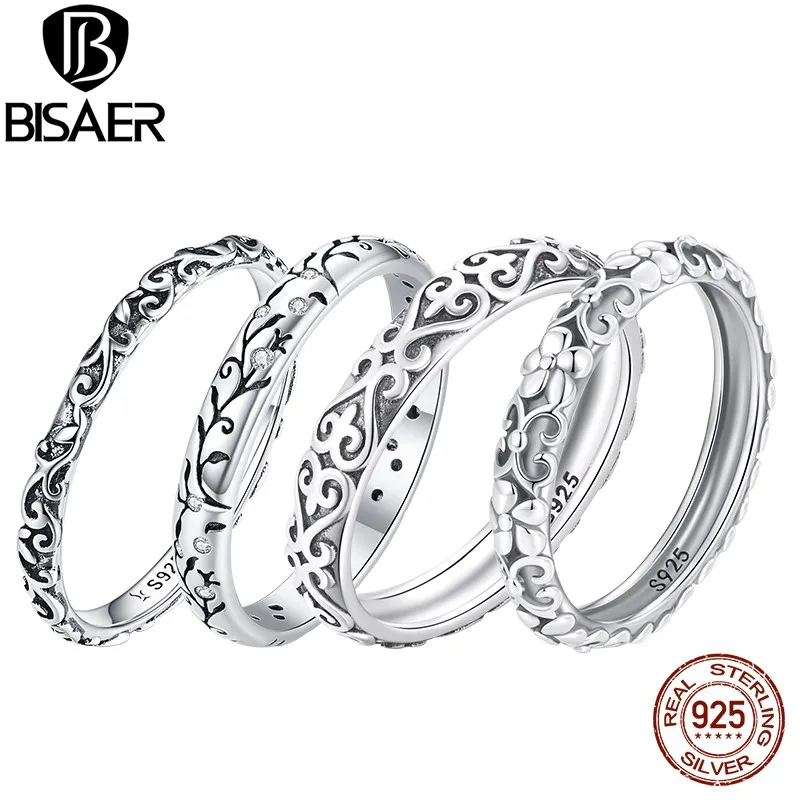 BISAER Real 925 Sterling Silver Vintage Pattern Ring Minimalist Band Size 5-9 for Women Party Fashion Jewelry Gift ECR958
BISAER Real 925 Sterling Silver Vintage Pattern Ring Minimalist Band Size 5-9 for Women Party Fashion Jewelry Gift ECR958