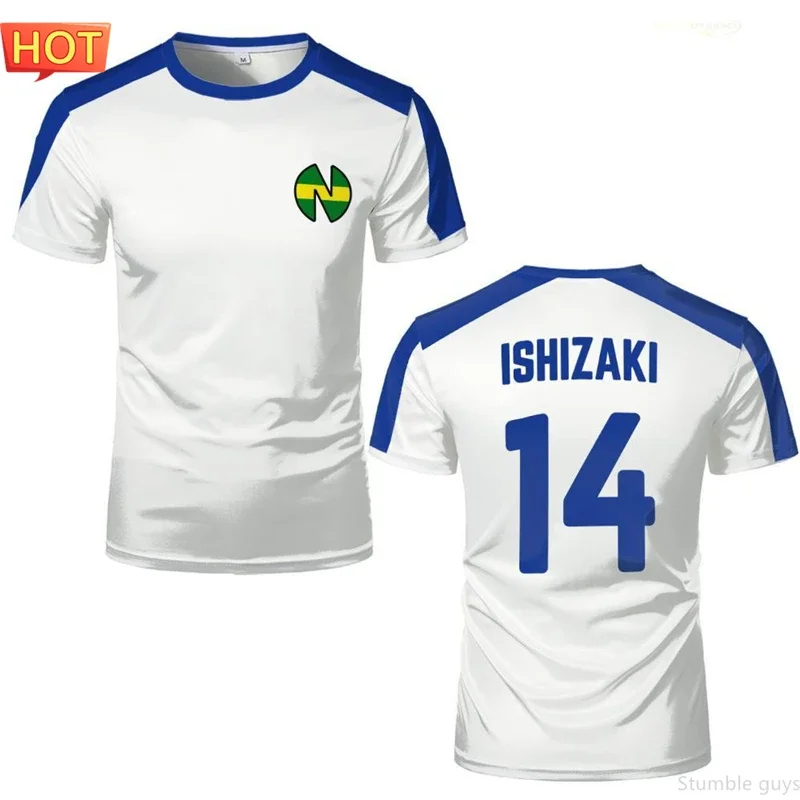 Japanese Nankatsu Captain Tsubasa Football Top Men Clothes Boys Tshirt Cosplay Role Play Casual Fan Tops
Japanese Nankatsu Captain Tsubasa Football Top Men Clothes Boys Tshirt Cosplay Role Play Casual Fan Tops