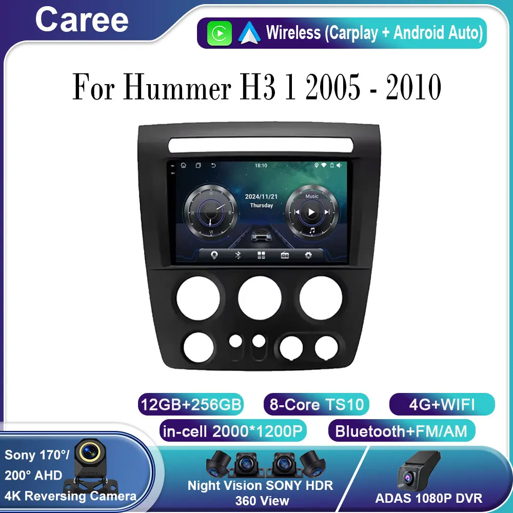 Android 15 For Hummer H3 1 2005 - 2010 Car Radio Multimedia Video Player Navigation stereo GPS Wireless Carplay 4G WIFI BT QLED
Android 15 For Hummer H3 1 2005 - 2010 Car Radio Multimedia Video Player Navigation stereo GPS Wireless Carplay 4G WIFI BT QLED