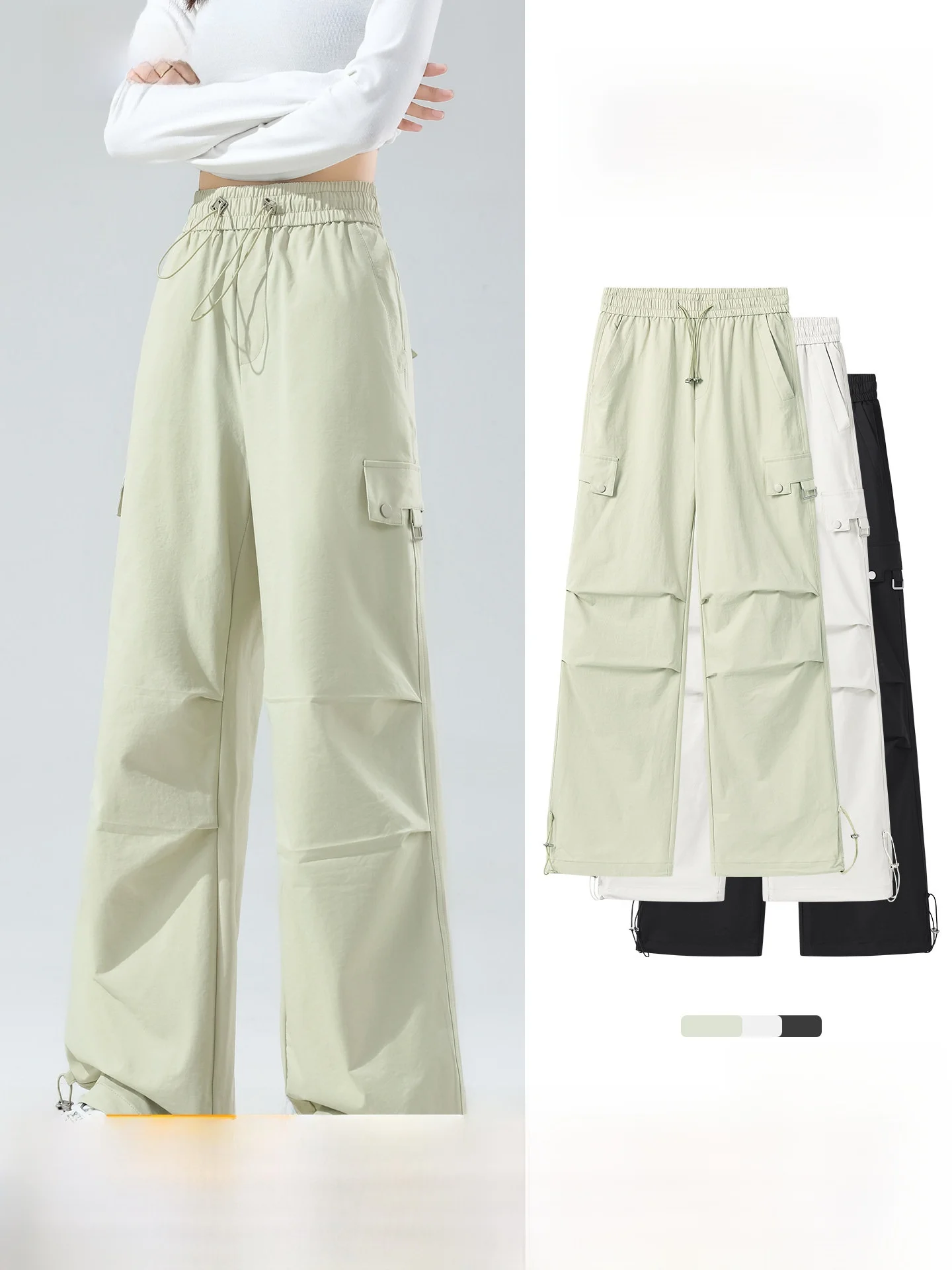 Snow Flying Paratrooper Pants Women's Spring New Casual Straight Leg Trousers Sporty Dull Style Middle School Student Workwear
Snow Flying Paratrooper Pants Women's Spring New Casual Straight Leg Trousers Sporty Dull Style Middle School Student Workwear