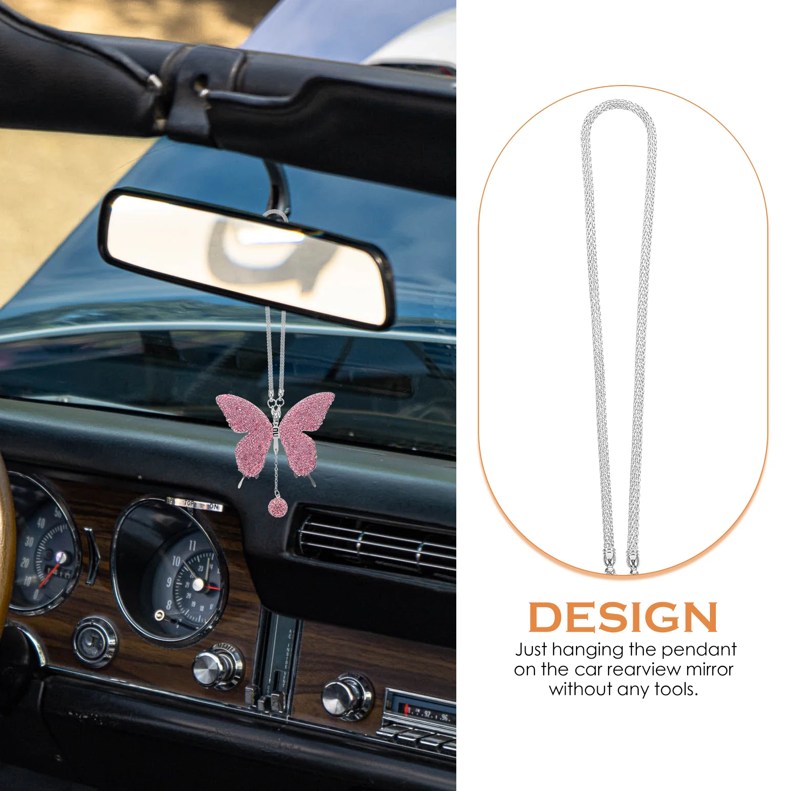 Butterfly Pendant Car Accessories Rear View Mirror Hanging Decor Rhinestone Clay Material Elegant Design Versatile Use Car
Butterfly Pendant Car Accessories Rear View Mirror Hanging Decor Rhinestone Clay Material Elegant Design Versatile Use Car