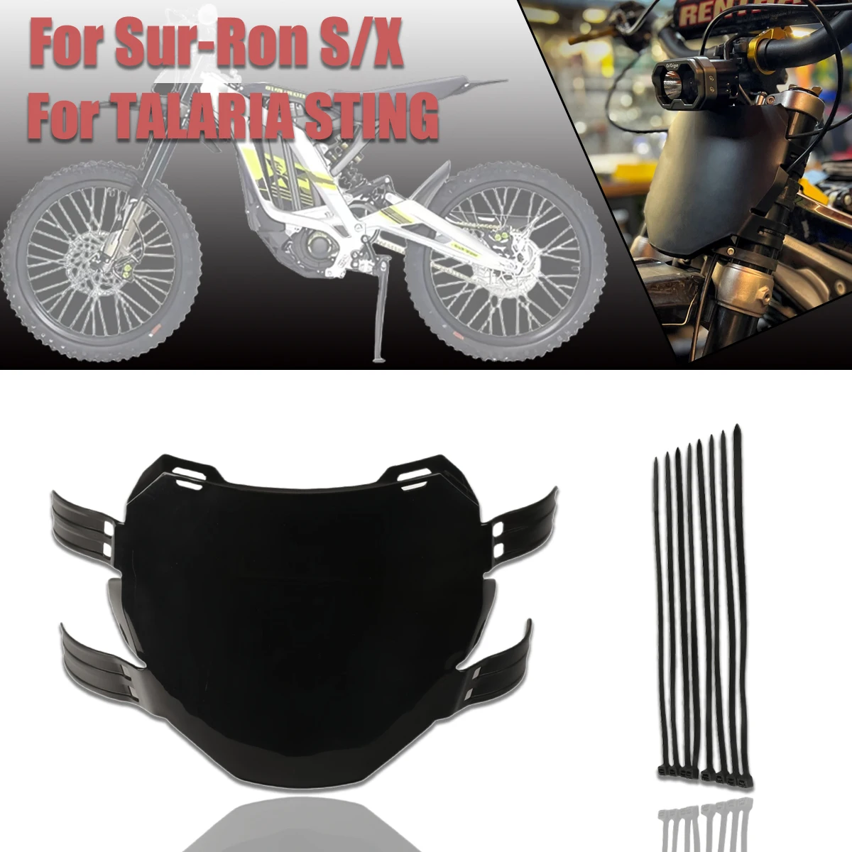 Motorcycle Accessories Front License Number Plate Registration Plates For Sur-Ron S X Surron Light Bee S/X Electric Dirt E-Bike
Motorcycle Accessories Front License Number Plate Registration Plates For Sur-Ron S X Surron Light Bee S/X Electric Dirt E-Bike