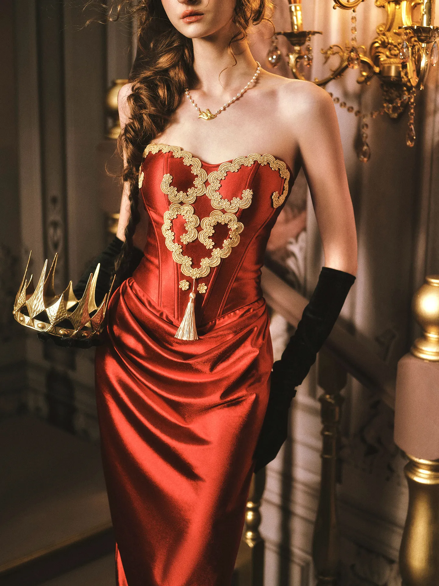 78-101cmBust Evening Dresses Women French Vintage Romantic Red Satin Corset Bustier Dress legant Slim-Fit Strapless Bodycon Gown
78-101cmBust Evening Dresses Women French Vintage Romantic Red Satin Corset Bustier Dress legant Slim-Fit Strapless Bodycon Gown
