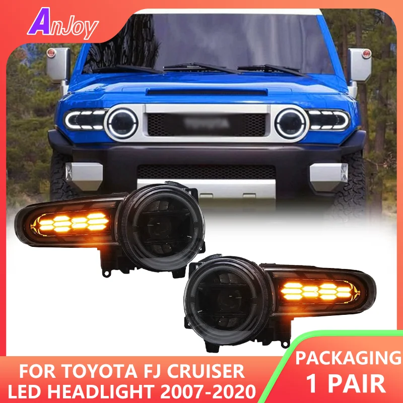 For Toyota FJ Cruiser LED Headlight 2007-2020 Headlights FJ Cruiser DRL Turn Signal High Beam Projector 2pcs
For Toyota FJ Cruiser LED Headlight 2007-2020 Headlights FJ Cruiser DRL Turn Signal High Beam Projector 2pcs
