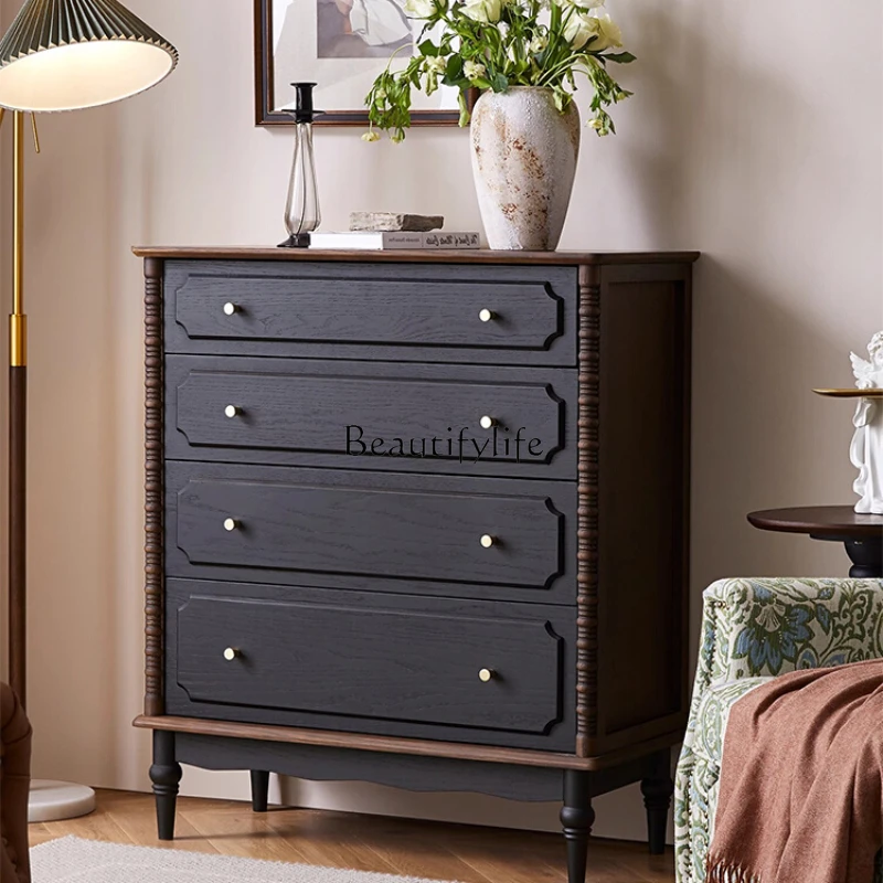 French Retro High-End Chest of Drawers American-Style Solid Wood Five-Drawer Storage Cabinet
French Retro High-End Chest of Drawers American-Style Solid Wood Five-Drawer Storage Cabinet