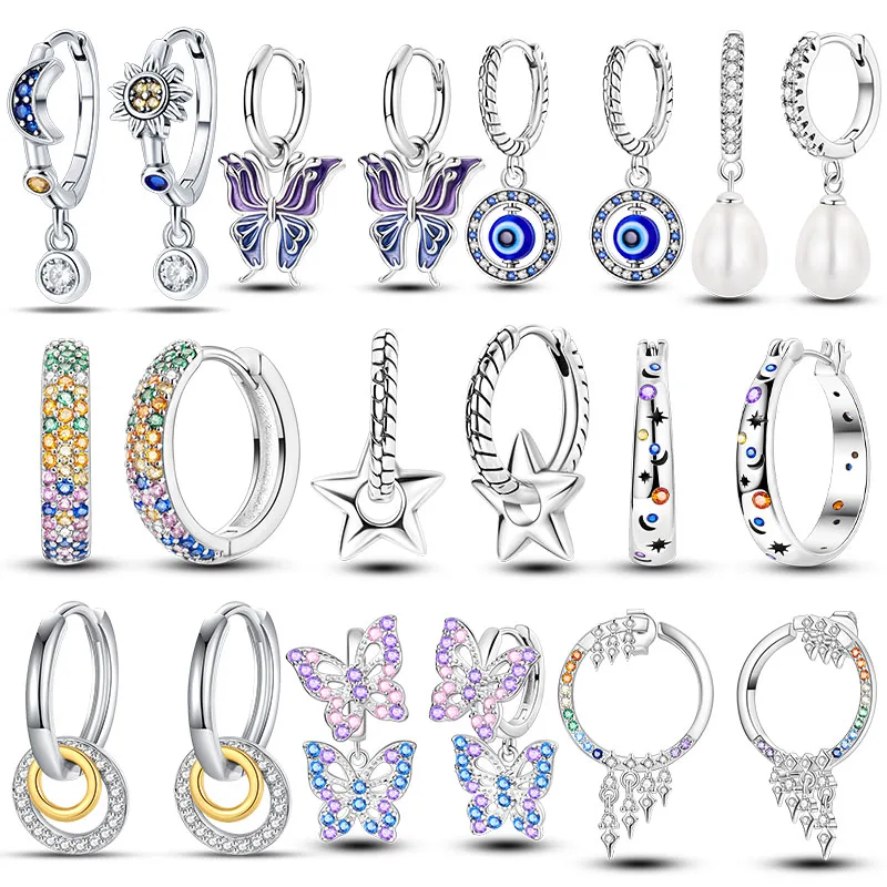 925 Silver Plated Hoop Earring For Woman Pendientes Drop Earring Fashion Jewelry
925 Silver Plated Hoop Earring For Woman Pendientes Drop Earring Fashion Jewelry