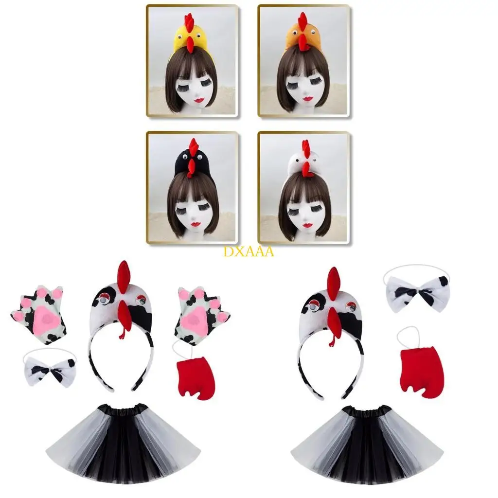 DXAA Chicken Costume Set Rooster Headbands Easter Chicken Headwear Animal Hair Hoop
DXAA Chicken Costume Set Rooster Headbands Easter Chicken Headwear Animal Hair Hoop