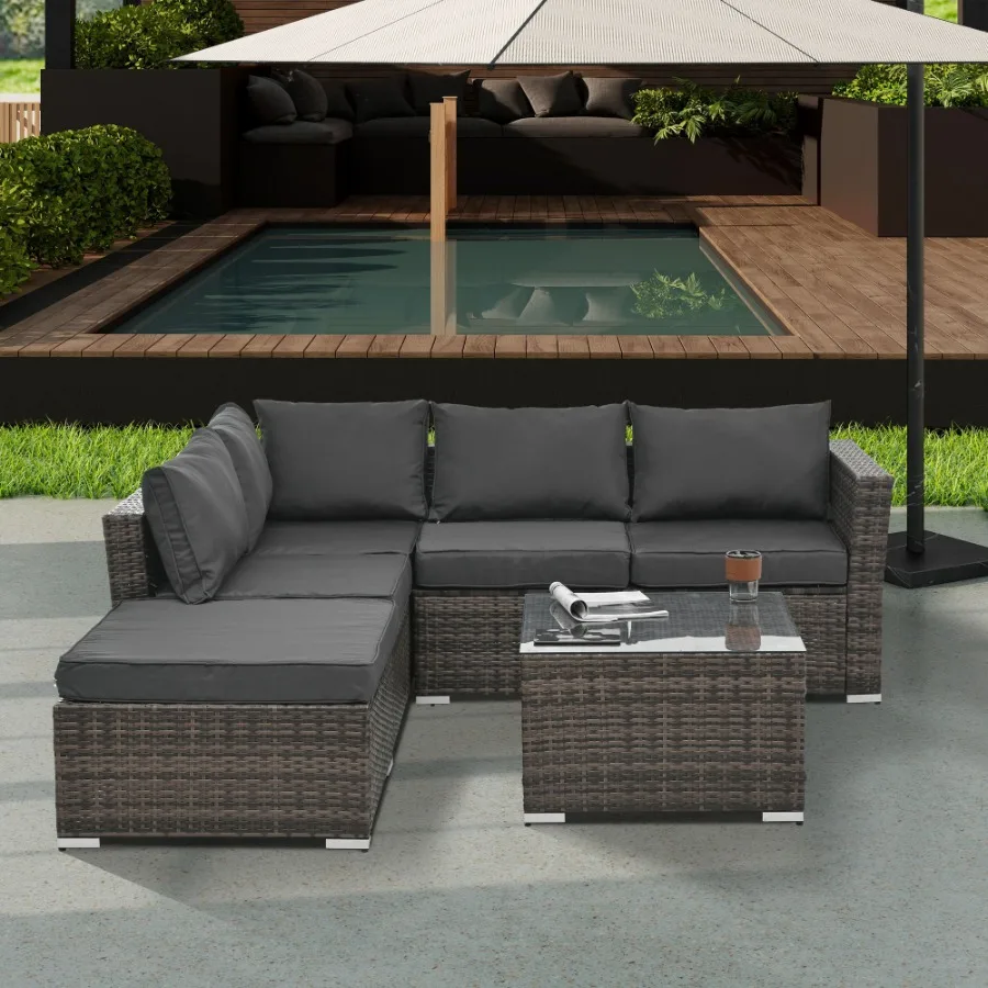 Patio Furniture Outdoor Furniture Seasonal PE Wicker Furniture 4 Set Wicker Furniture With Tempered Glass Coffee Table
Patio Furniture Outdoor Furniture Seasonal PE Wicker Furniture 4 Set Wicker Furniture With Tempered Glass Coffee Table