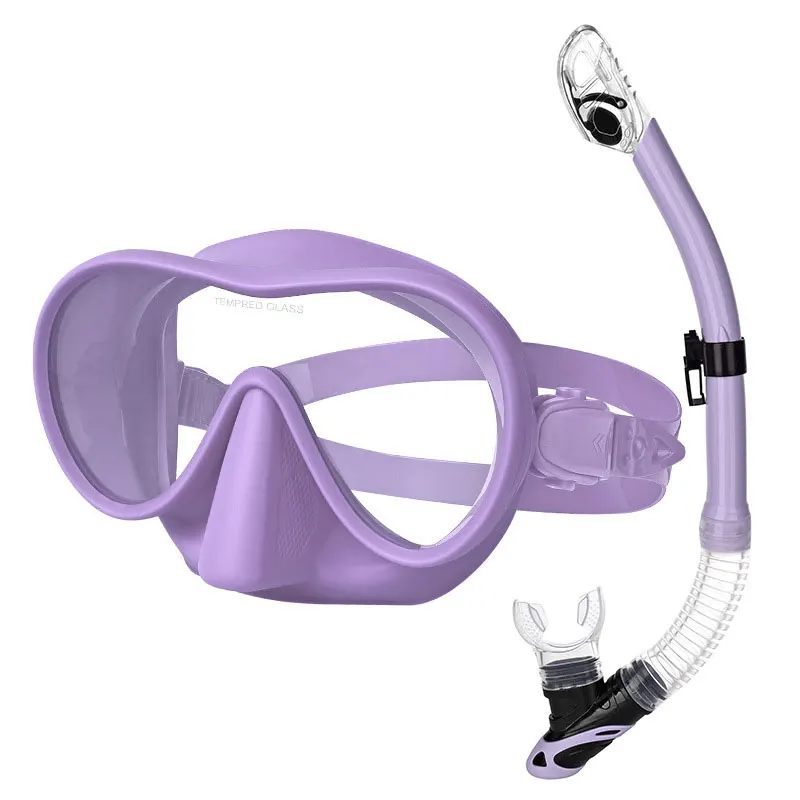 Snorkeling Kit Diving Goggles Snorkel Set Liquid Silicone Tempered Glasses Large Frame Outdoor Freediving Equipment E289
Snorkeling Kit Diving Goggles Snorkel Set Liquid Silicone Tempered Glasses Large Frame Outdoor Freediving Equipment E289