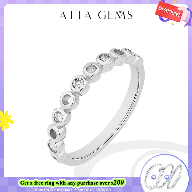 ATTAGEMS Synthetic Moissanite Ring D VVS1 S925 Silver Semi-Eternity Stackable Hollow Out Rings for Women Classic Wedding Jewelry
ATTAGEMS Synthetic Moissanite Ring D VVS1 S925 Silver Semi-Eternity Stackable Hollow Out Rings for Women Classic Wedding Jewelry