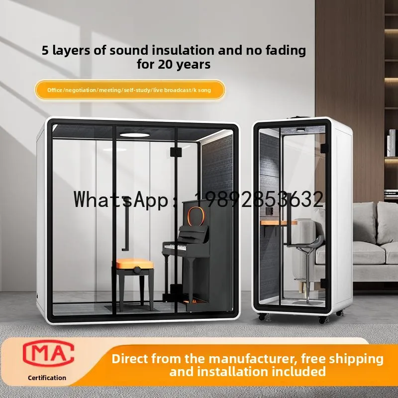 XL Mobile Soundproof Cabin Silent Room Phone Booth Office Meeting Room Recording Studio
XL Mobile Soundproof Cabin Silent Room Phone Booth Office Meeting Room Recording Studio