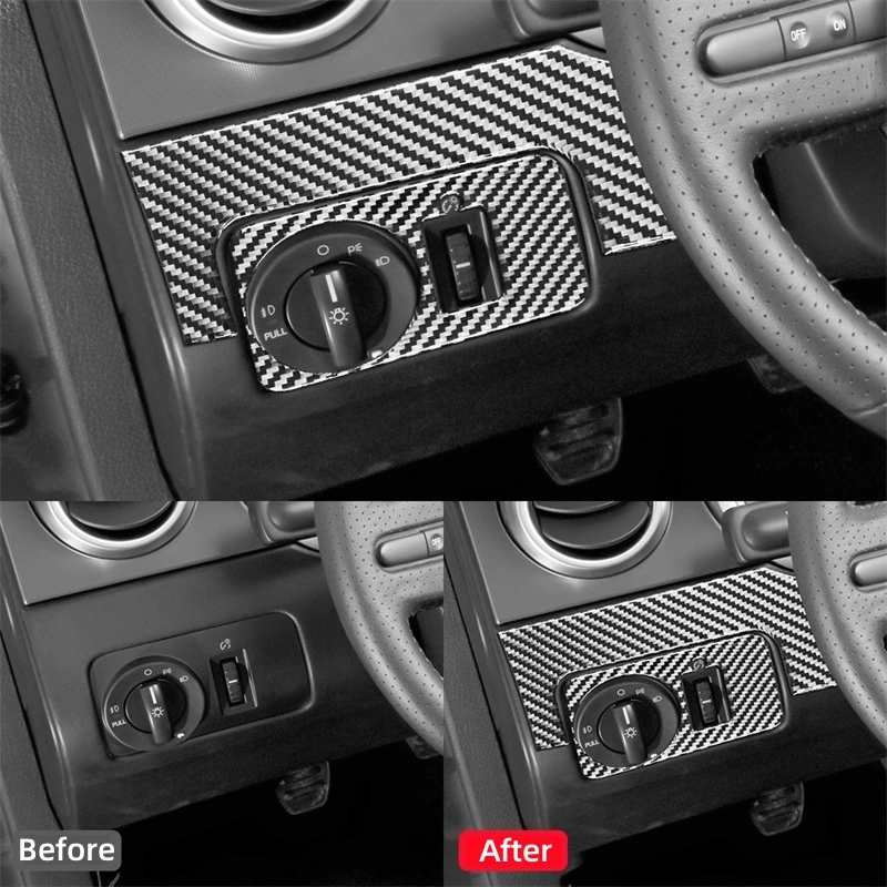 For Ford Mustang Accessories 2005-2009 GT S197 Carbon Fiber Car Headlight Switch Left Right Steering Wheel Trim Sticker Frame
For Ford Mustang Accessories 2005-2009 GT S197 Carbon Fiber Car Headlight Switch Left Right Steering Wheel Trim Sticker Frame