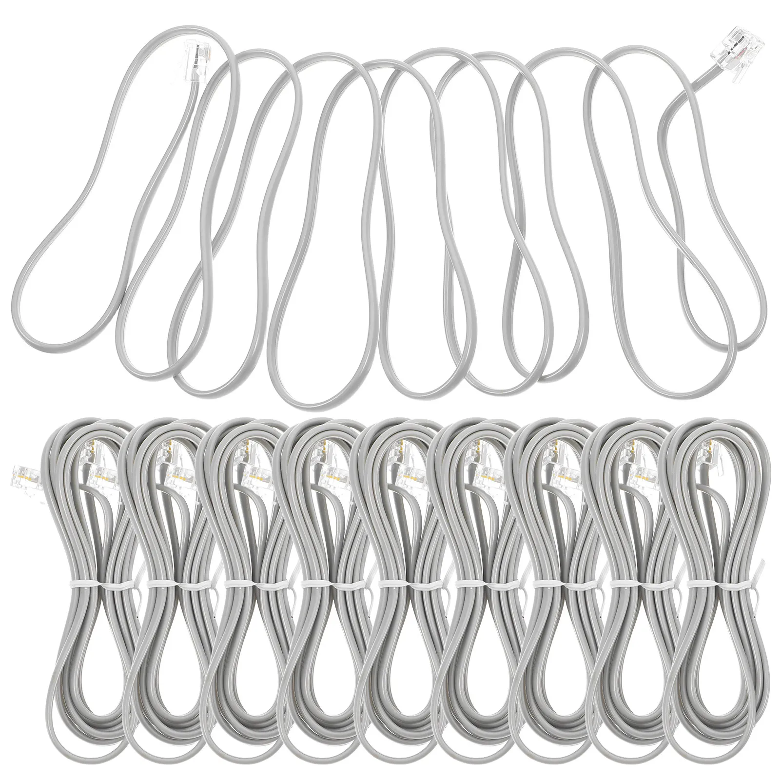 10Pcs Phone Cord Extension Cable Rj11 6p4c Pure Copper Core Flexible PVC Telephone Line for Hotel Office Fax Phone Accessories
10Pcs Phone Cord Extension Cable Rj11 6p4c Pure Copper Core Flexible PVC Telephone Line for Hotel Office Fax Phone Accessories