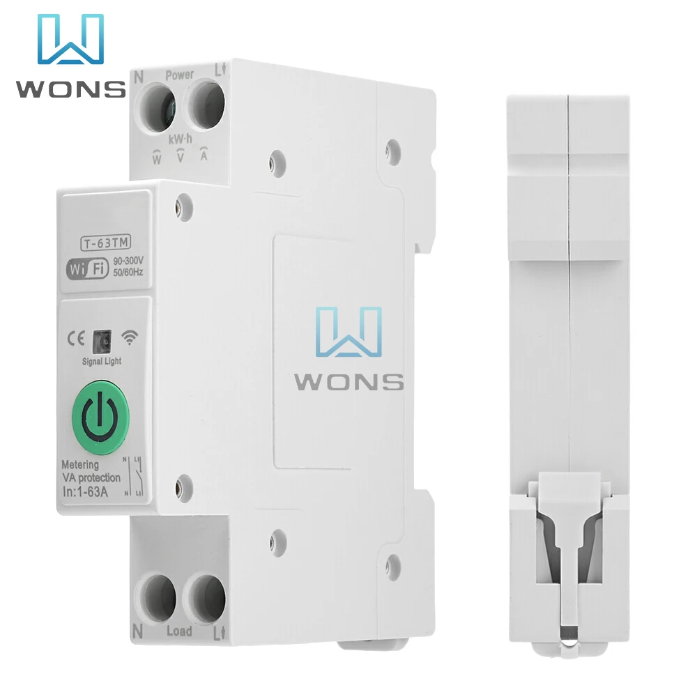 AC90-300V TUYA Wi-Fi умный автоматический выключатель защита от перегрузки по току и пониженного напряжения измерение мощности беспроводной переключатель дистанционного управления
AC90-300V TUYA Wi-Fi умный автоматический выключатель защита от перегрузки по току и пониженного напряжения измерение мощности беспроводной переключатель дистанционного управления