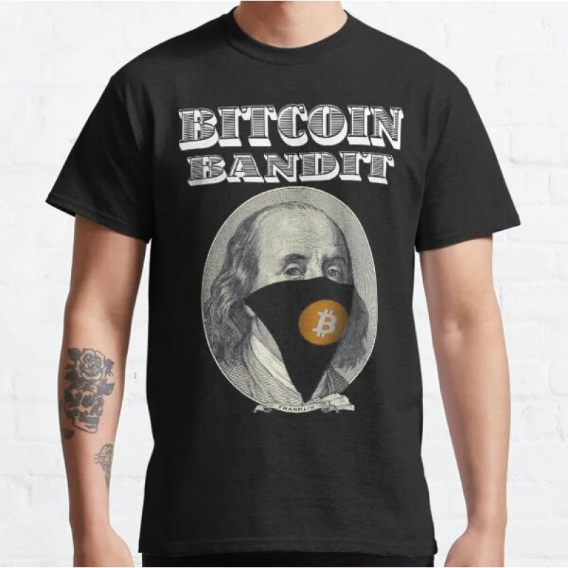 Bitcoin Bandit Gift t shirt for Crypto Traders BTC Fan Bitcoin Symbol tee 100% cotton printed Graphic clothes All size tops
Bitcoin Bandit Gift t shirt for Crypto Traders BTC Fan Bitcoin Symbol tee 100% cotton printed Graphic clothes All size tops