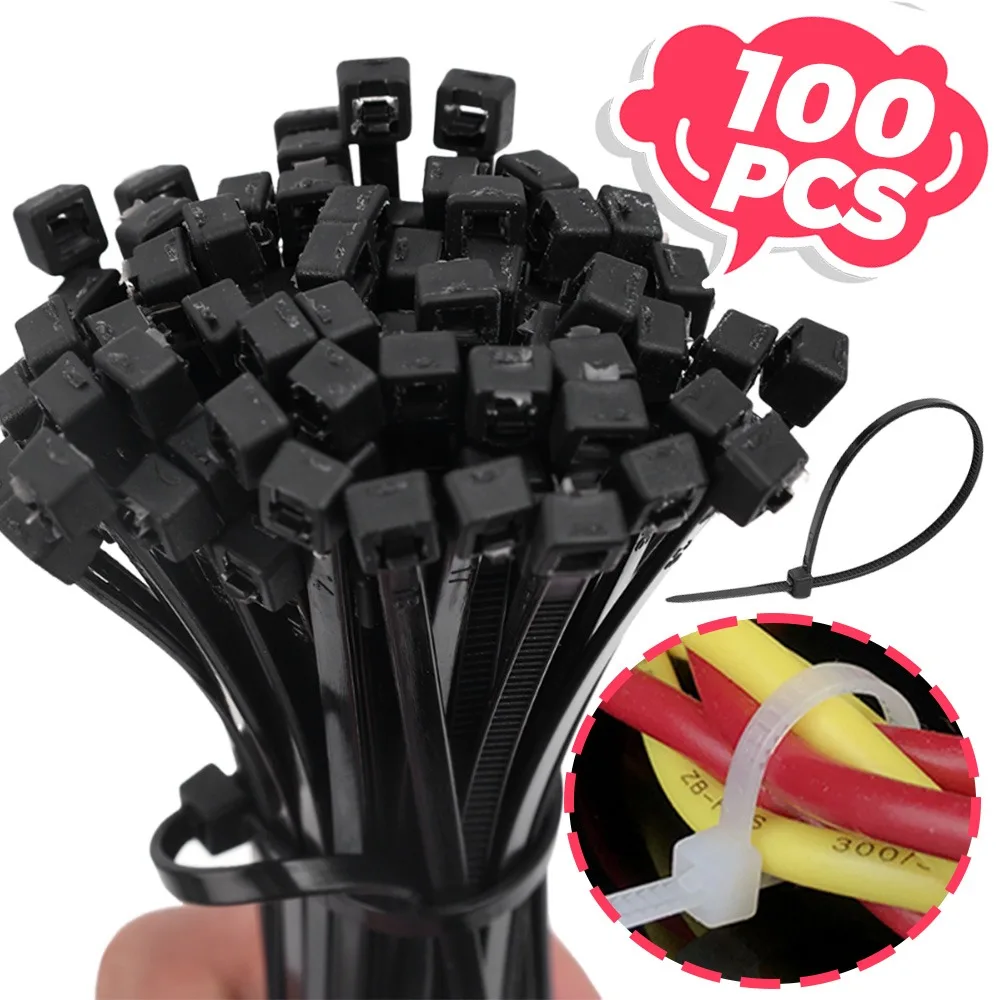 100pcs Self-locking Nylon Cable Ties Adjustable Car Cables Organizer Wiring Harness Fastening Loop Home Office Wire Zip Ties
100pcs Self-locking Nylon Cable Ties Adjustable Car Cables Organizer Wiring Harness Fastening Loop Home Office Wire Zip Ties
