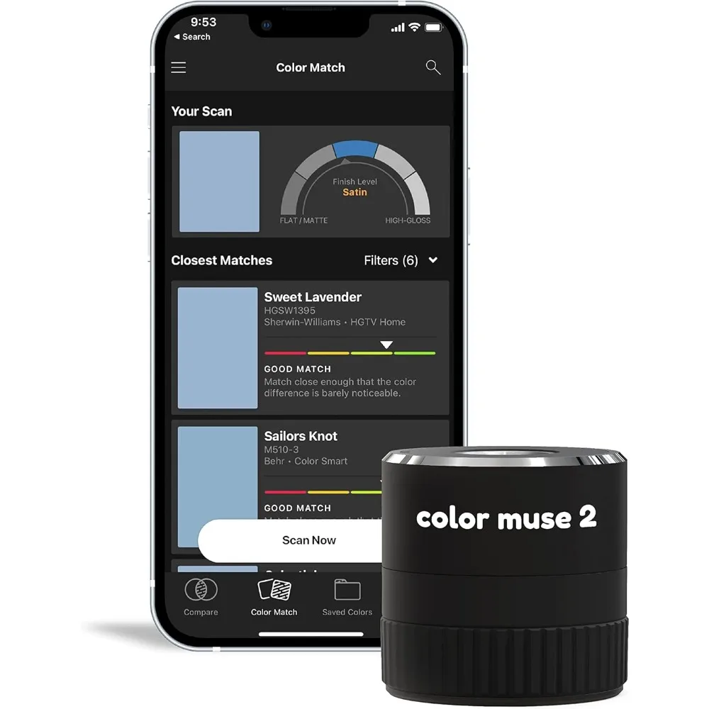 2 Colorimeter Paint Color Matching Tool, Digital Color Values, Sensor, Reader for Paint Matching and Scanner for Painters
2 Colorimeter Paint Color Matching Tool, Digital Color Values, Sensor, Reader for Paint Matching and Scanner for Painters