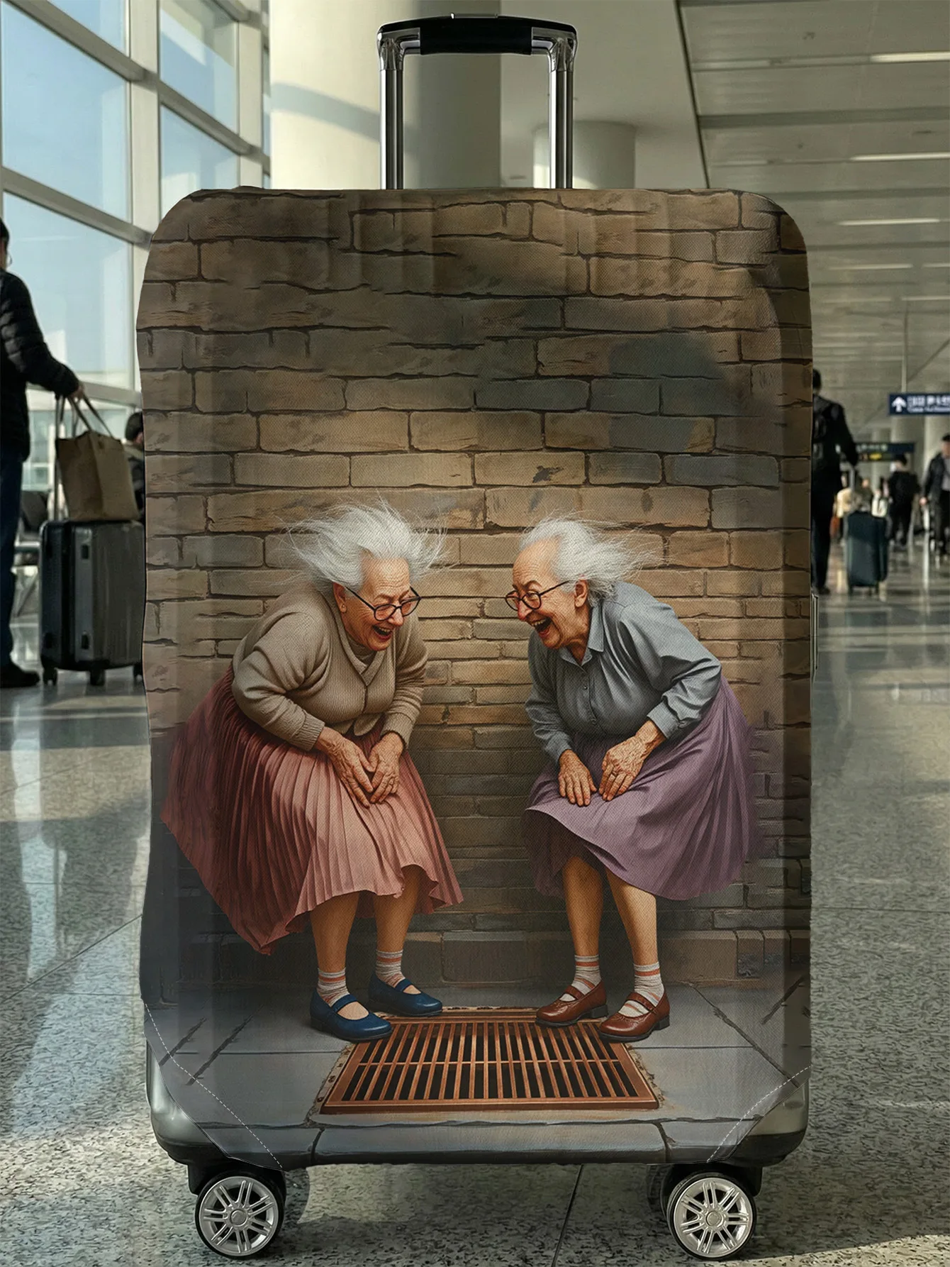 Funny Grandma Air Vent Print Luggage Cover, Suitable for 18-32 Inch Luggage Cover, Luggage Handle Glove, Travel Accessories
Funny Grandma Air Vent Print Luggage Cover, Suitable for 18-32 Inch Luggage Cover, Luggage Handle Glove, Travel Accessories