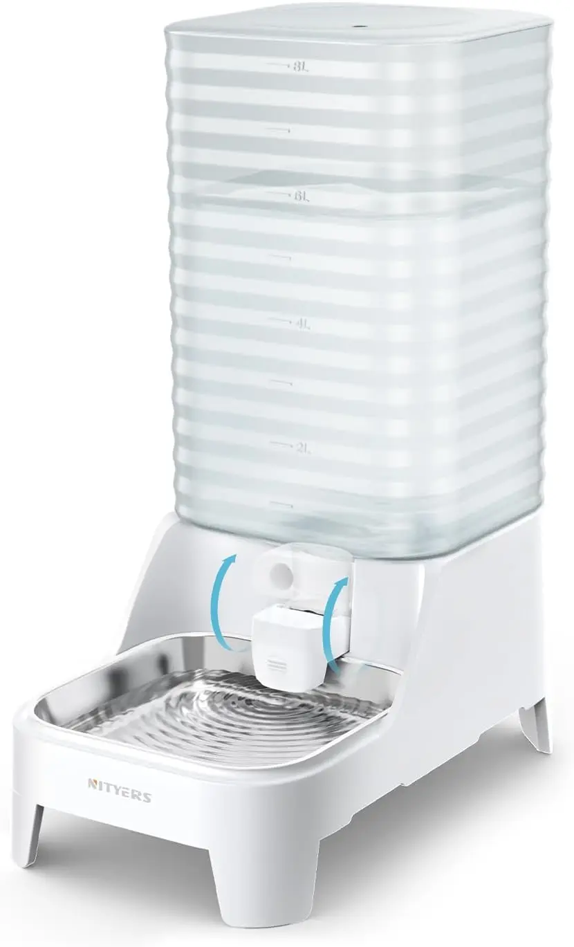 Automatic Dog Water Bowl Dispenser with Patented Faucet - 8L Large Gravity Cat Water Dispenser with Filter & Adjustable
Automatic Dog Water Bowl Dispenser with Patented Faucet - 8L Large Gravity Cat Water Dispenser with Filter & Adjustable