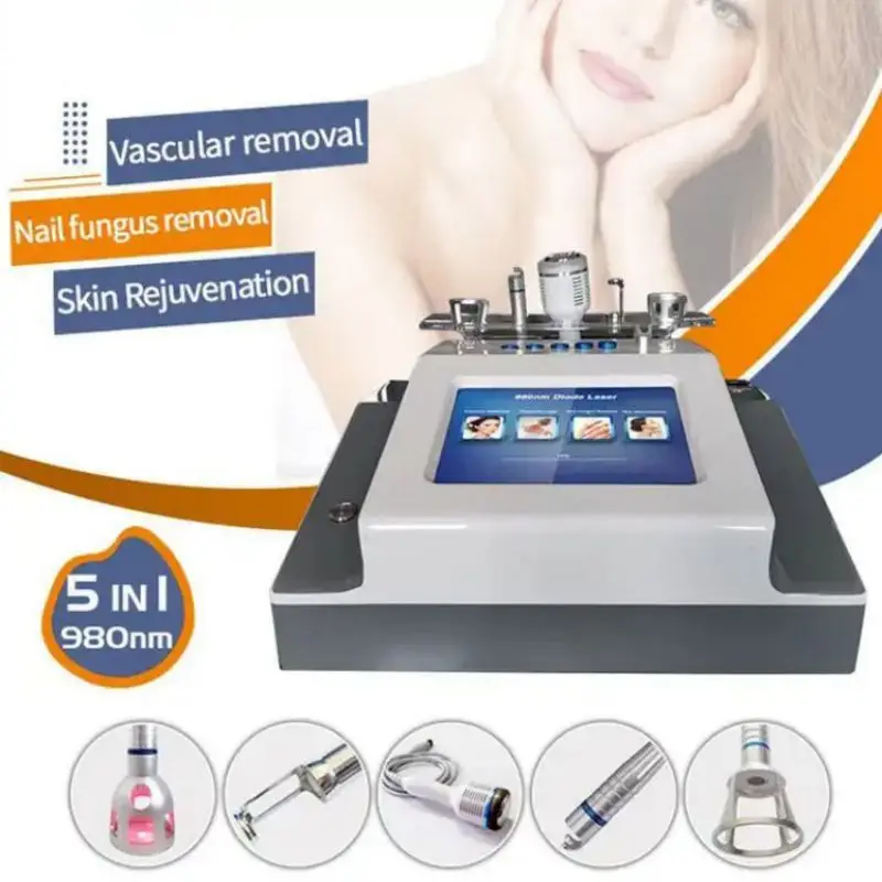 Portable 5+1 980nm Diode Laser Vascular Therapy Machine Spider Vein Treatment Nail Fungus Removal Professional Beauty Equipment
Portable 5+1 980nm Diode Laser Vascular Therapy Machine Spider Vein Treatment Nail Fungus Removal Professional Beauty Equipment