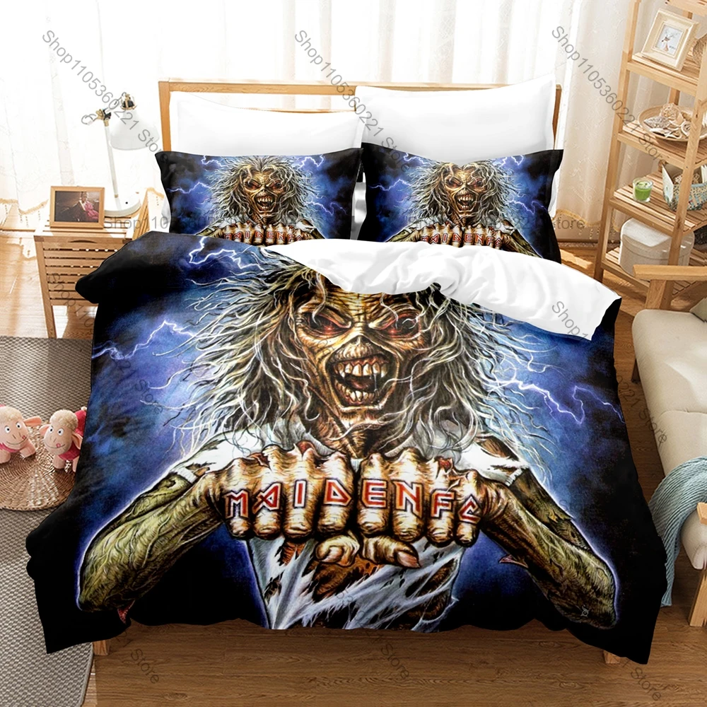 Classic Trooper Beast Skull Graphic Maiden Rock Bedding Set Duvet Cover With 2 Pillowcases Youth Bedroom Decor
Classic Trooper Beast Skull Graphic Maiden Rock Bedding Set Duvet Cover With 2 Pillowcases Youth Bedroom Decor