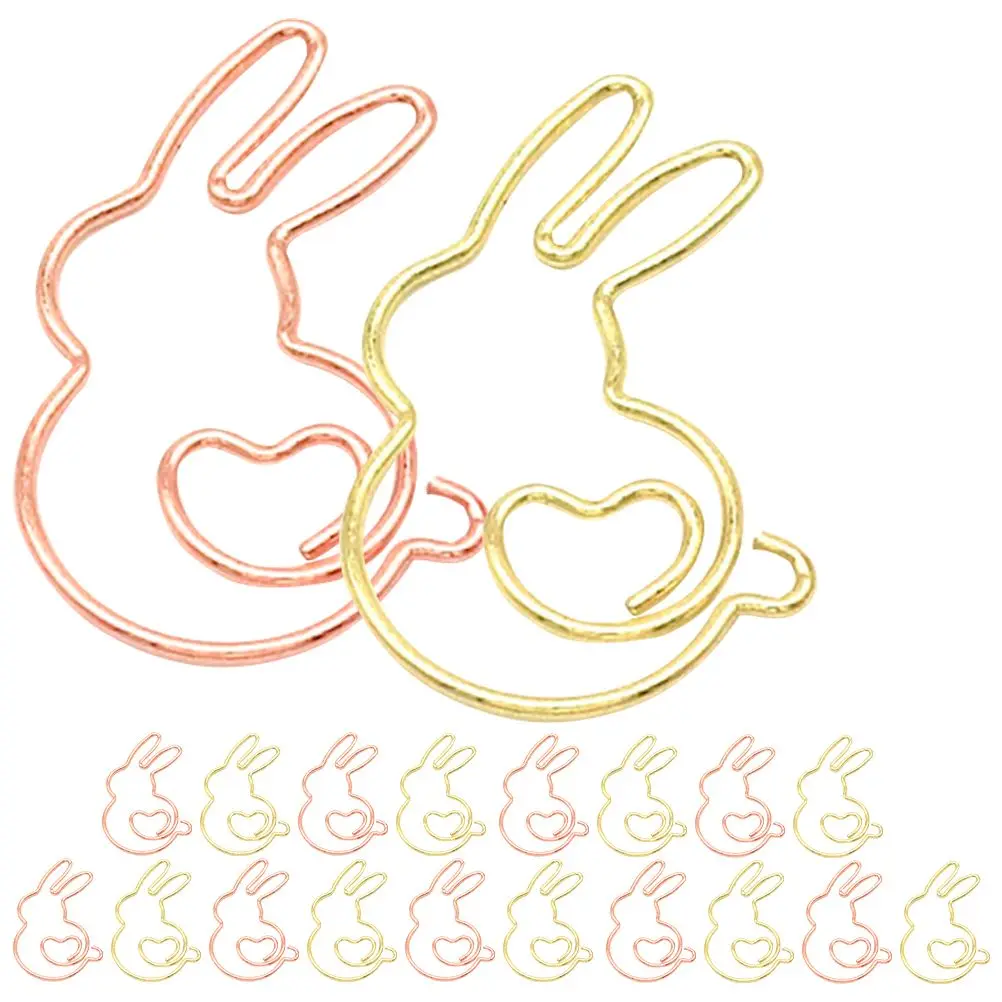 20pcs Rabbit Paper Clip Creative Shaped Metal Clamps Golden Rose Gold Color Office Supplies Student School Gift
20pcs Rabbit Paper Clip Creative Shaped Metal Clamps Golden Rose Gold Color Office Supplies Student School Gift