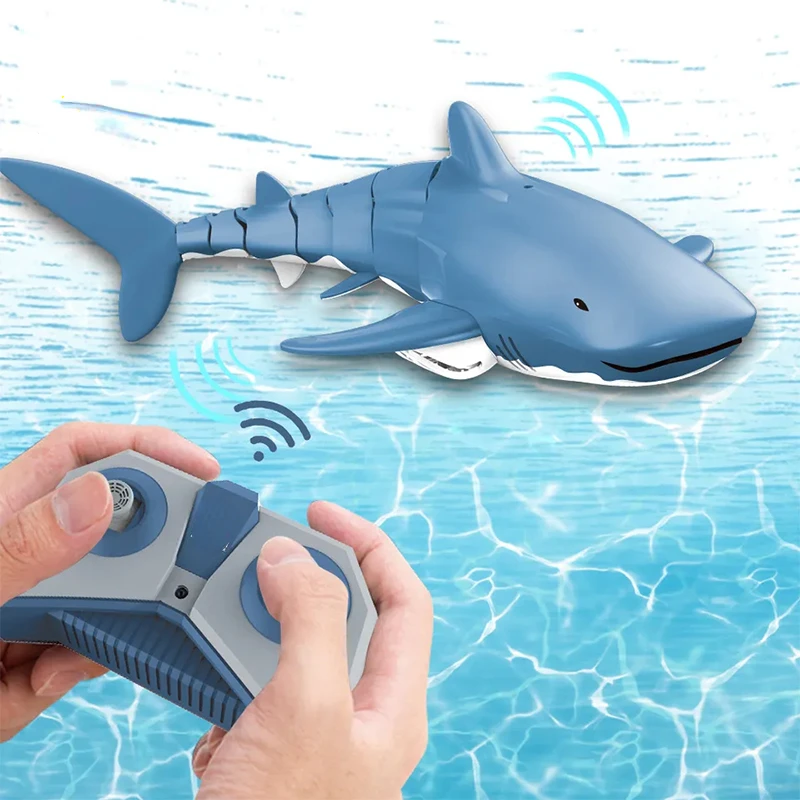 2.4G remote control water play marine animals shark whale ship model toys for kids RC radio electric boat
2.4G remote control water play marine animals shark whale ship model toys for kids RC radio electric boat