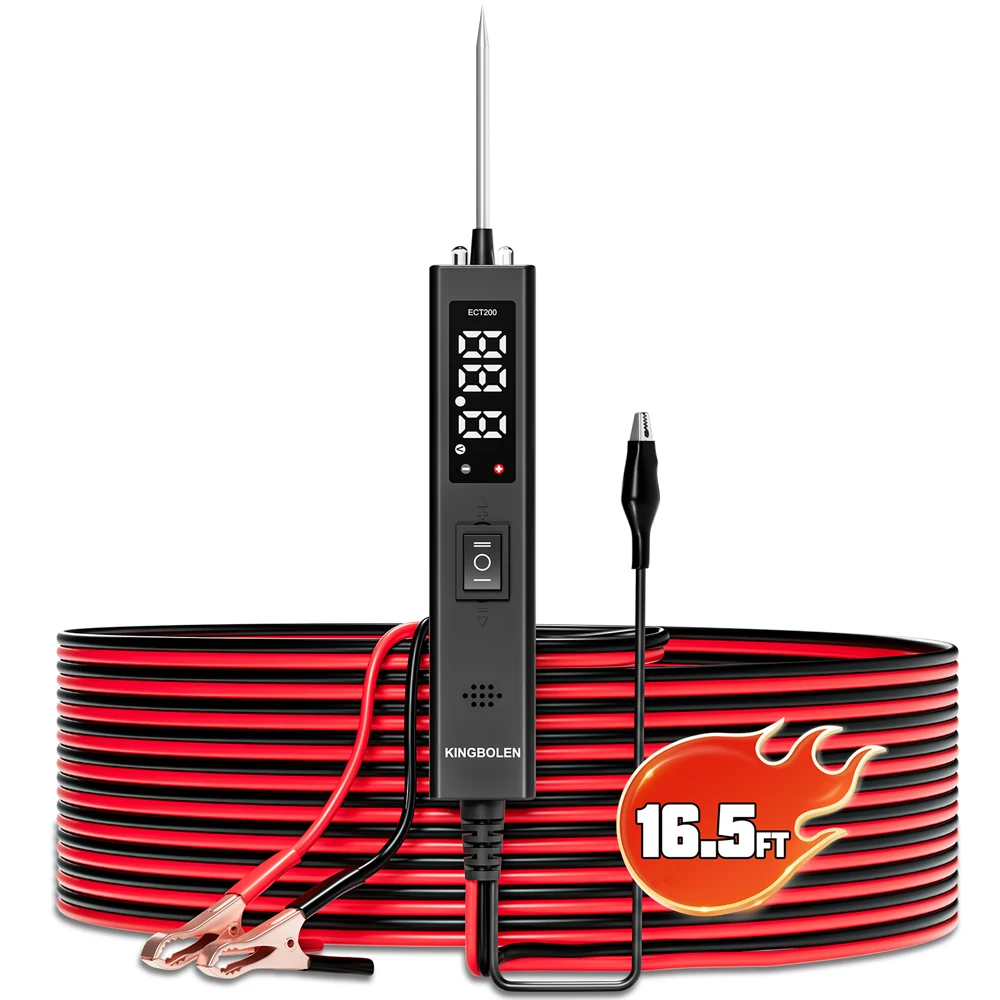 Kingbolen ECT200 Power Circuit Probe Tester Kit - Automotive Circuit Tester for Faster Troubleshooting AC/DC Voltage
Kingbolen ECT200 Power Circuit Probe Tester Kit - Automotive Circuit Tester for Faster Troubleshooting AC/DC Voltage