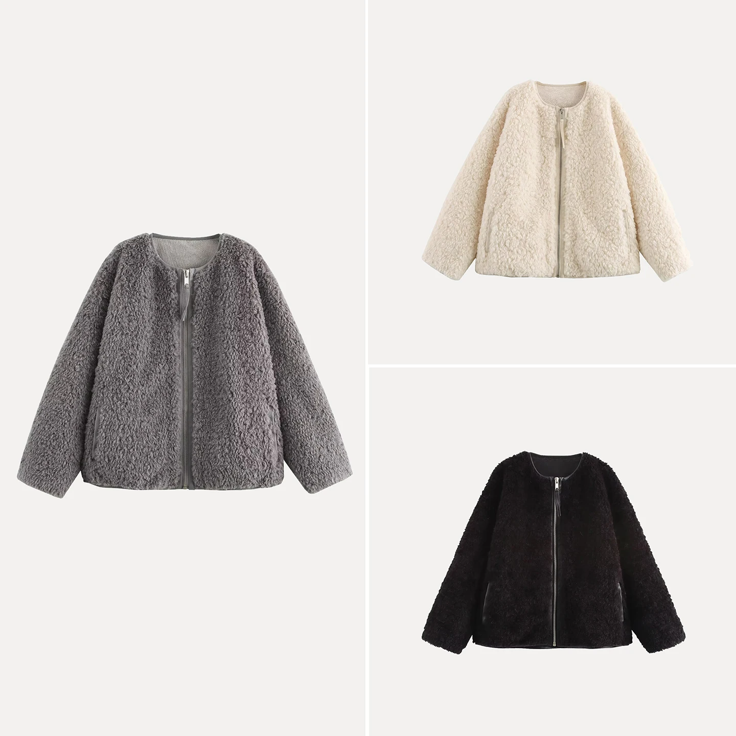 Faionable Loose Women's Coat round Ne Zipper Ele Daily Wear Personali Matching Autumn 2025 New Arrival Z Brand
Faionable Loose Women's Coat round Ne Zipper Ele Daily Wear Personali Matching Autumn 2025 New Arrival Z Brand