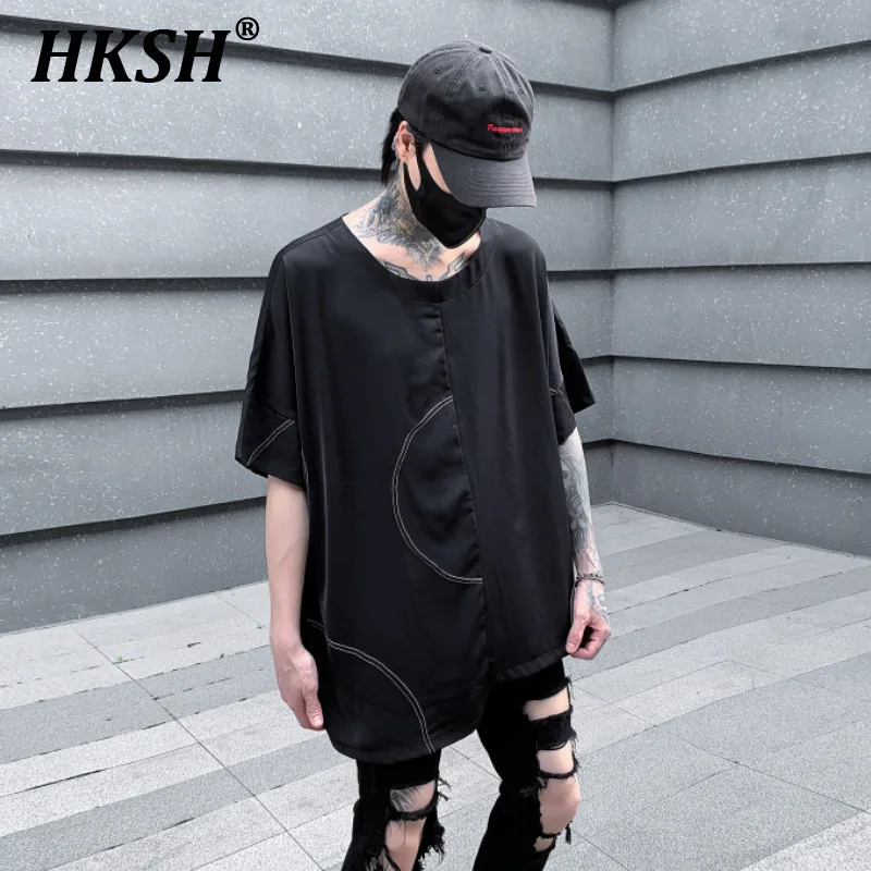 HKSH Spring Summer New Men's Dark Tide Casual Short Sleeve Solid Color Round Neck Tees Fashion T-shirt Trendy Patchwork HK0143
HKSH Spring Summer New Men's Dark Tide Casual Short Sleeve Solid Color Round Neck Tees Fashion T-shirt Trendy Patchwork HK0143