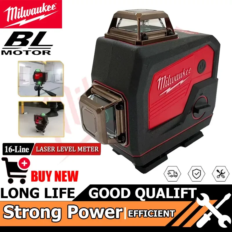 Milwaukee for 18V 16 Lines Laser Level Meter Horn Function 360° Horizontal And Vertical Cross Green Light Self-Leveling Tool
Milwaukee for 18V 16 Lines Laser Level Meter Horn Function 360° Horizontal And Vertical Cross Green Light Self-Leveling Tool