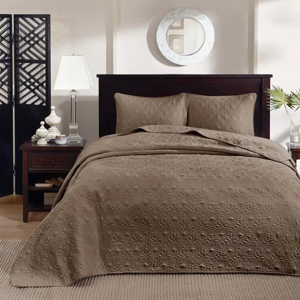 Quebec Reversible Damask Design, Double Sided Quilting All Season, Lightweight Coverlet Bedspread Bedding Set, Matching-Shams, K
Quebec Reversible Damask Design, Double Sided Quilting All Season, Lightweight Coverlet Bedspread Bedding Set, Matching-Shams, K