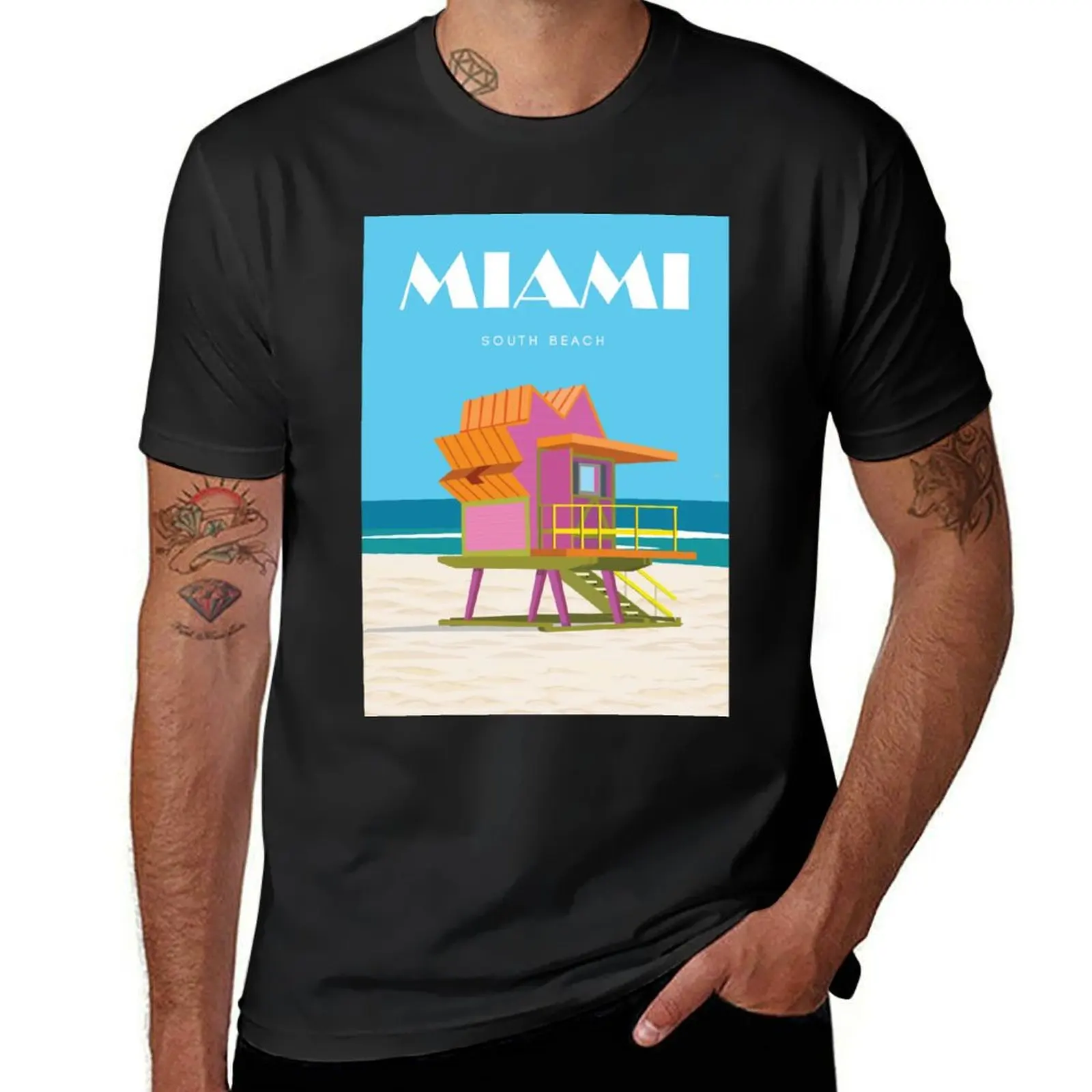 Miami travel poster south beach vintage retro T-Shirt Blouse Aesthetic clothing summer tops mens plain t shirts
Miami travel poster south beach vintage retro T-Shirt Blouse Aesthetic clothing summer tops mens plain t shirts