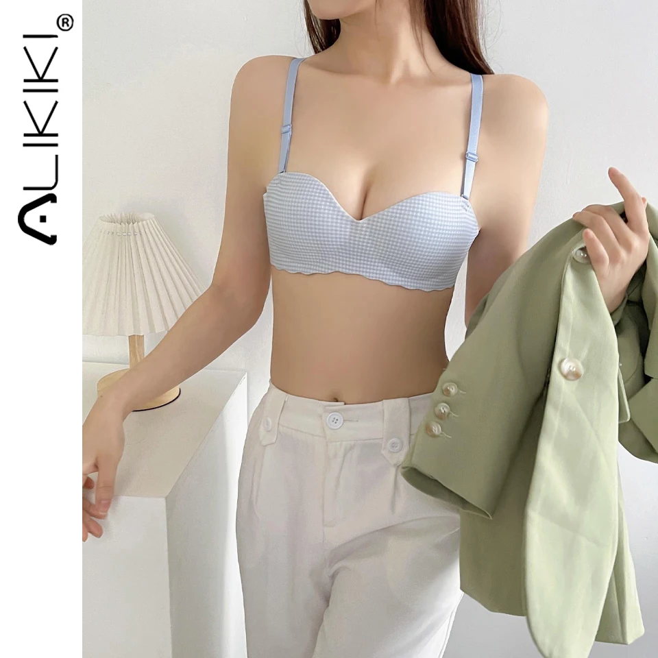 Japanese Simple Plaid Comfortable Thin Bra Small Breast Girls Underwear No Wires Seamless Breathable Bras Sexy Lingerie
Japanese Simple Plaid Comfortable Thin Bra Small Breast Girls Underwear No Wires Seamless Breathable Bras Sexy Lingerie