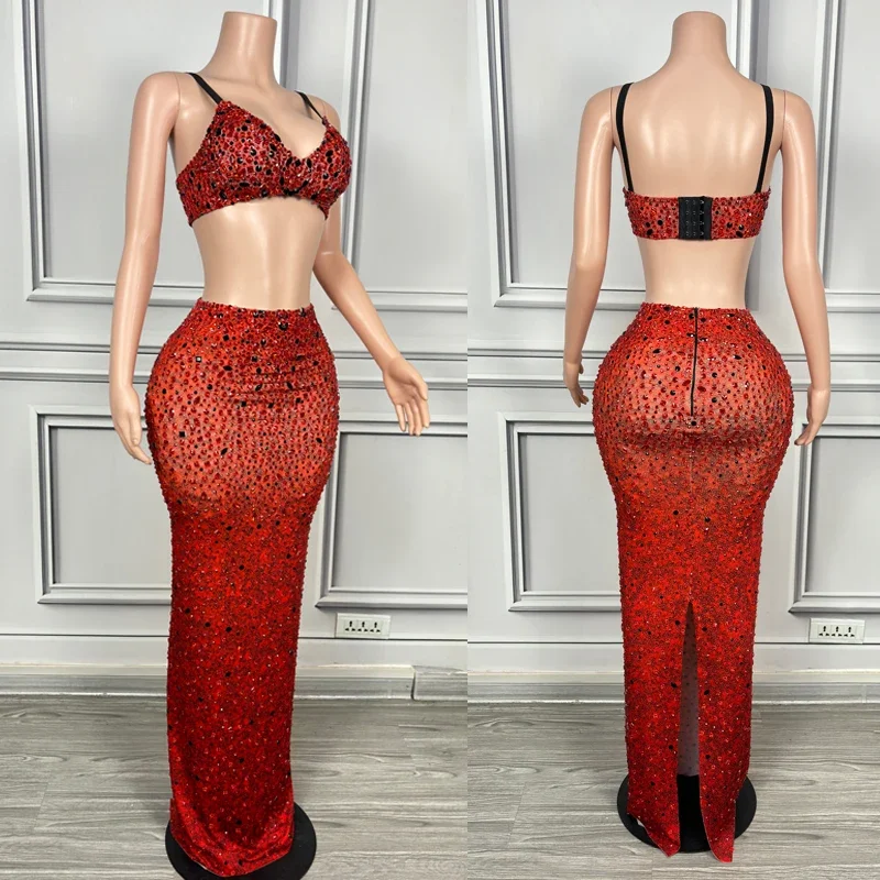 Shiny Red Rhinestones Party Dress Women Singer Jazz Dance Costume Evening Prom Dresses Stage Performance Catwalk Outfit
Shiny Red Rhinestones Party Dress Women Singer Jazz Dance Costume Evening Prom Dresses Stage Performance Catwalk Outfit