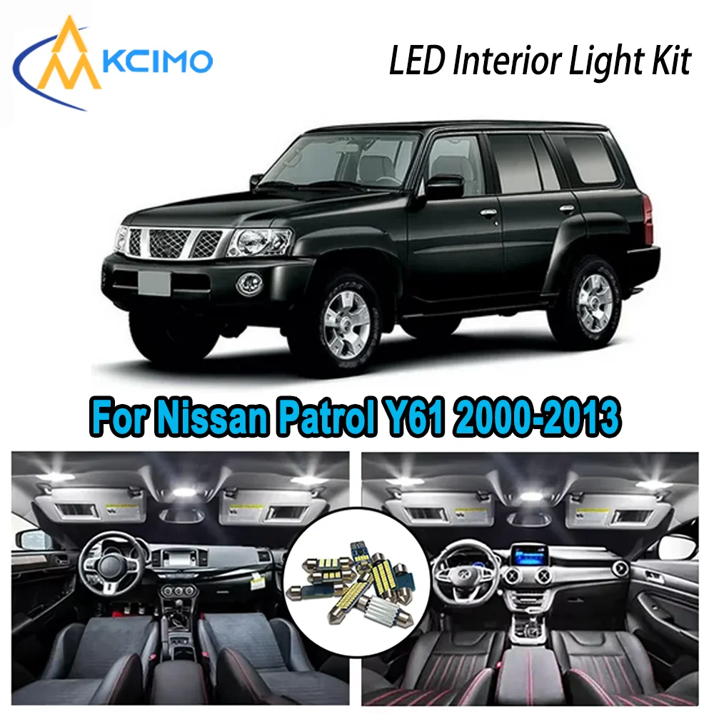 High-Quality LED Interior Kit for Nissan Patrol Y61 2000-2013 2001 2002 2003 Premium Error-Free Dome Map Trunk Automotive Lamps
High-Quality LED Interior Kit for Nissan Patrol Y61 2000-2013 2001 2002 2003 Premium Error-Free Dome Map Trunk Automotive Lamps