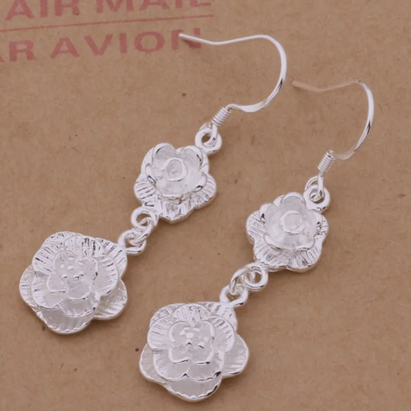 New 925 Sterling Silver Earring Rose Flower Hook Earring Charm Jewelry for Women Wedding Fine Jewelry Engagement High Quality
New 925 Sterling Silver Earring Rose Flower Hook Earring Charm Jewelry for Women Wedding Fine Jewelry Engagement High Quality