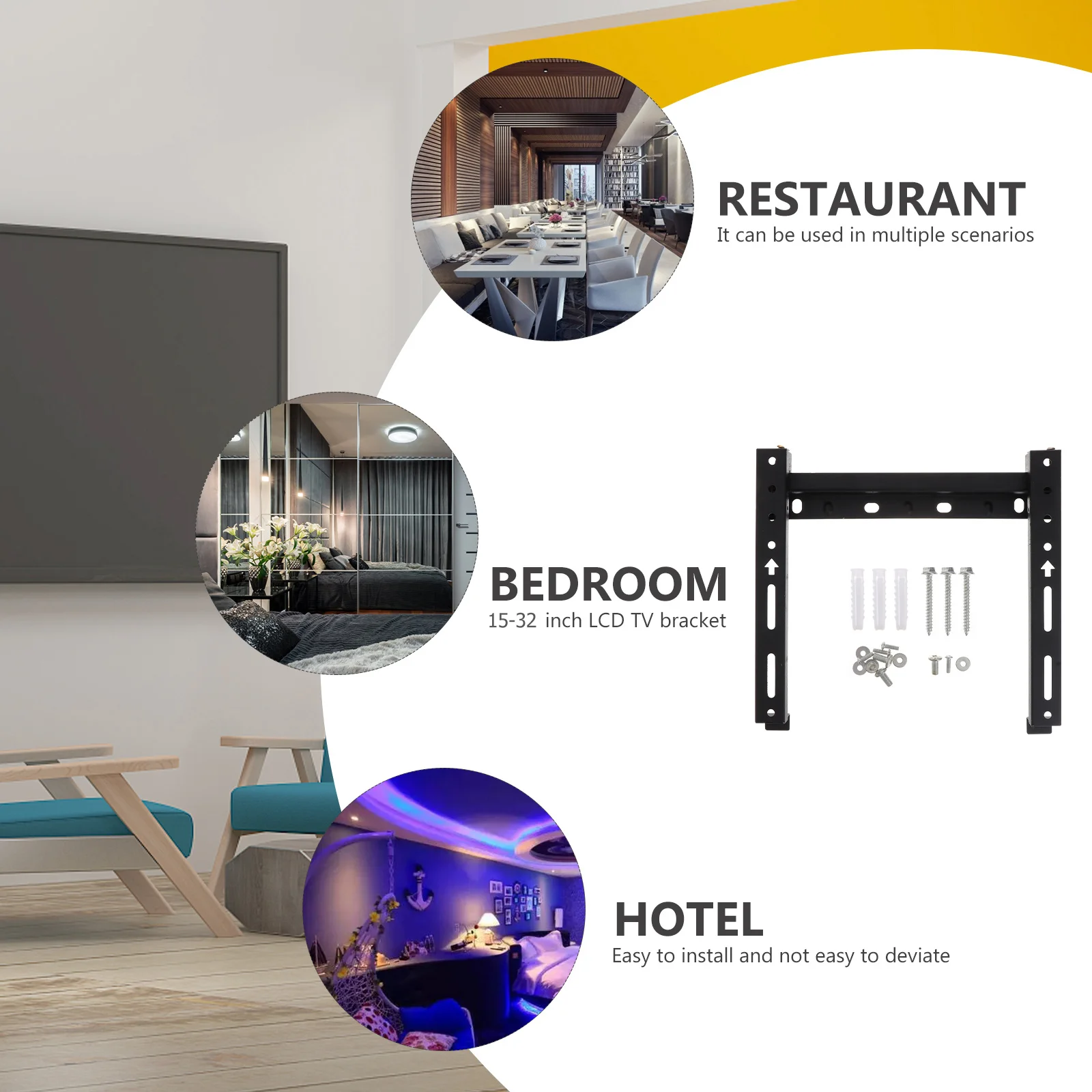 Wall Mount Stand Practical Durable Wall Hanger 15-32 Inch Tvs Simple Operation Convenient Use for Various Rooms
Wall Mount Stand Practical Durable Wall Hanger 15-32 Inch Tvs Simple Operation Convenient Use for Various Rooms