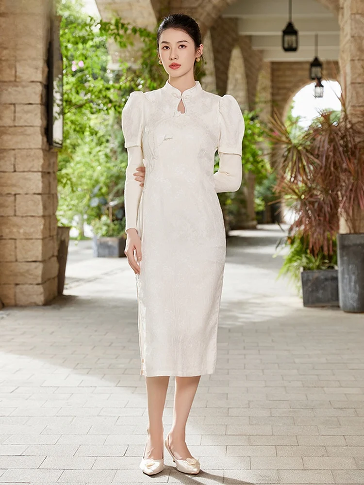 Obstinate Autumn New Chinese Sle Long Sve Stand Collar Patchwork Embroidery Improved Midi Dr Pure Color Retro
Obstinate Autumn New Chinese Sle Long Sve Stand Collar Patchwork Embroidery Improved Midi Dr Pure Color Retro