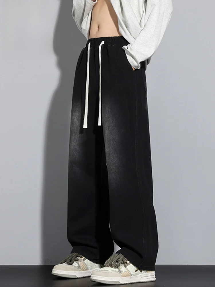 Мужские джинсы Atedn из ледяного шелка, летние тонкие прямые брюки, свободные повседневные модные длинные брюки из смеси хлопка и полиэстера с завязками на талии 
Мужские джинсы Atedn из ледяного шелка, летние тонкие прямые брюки, свободные повседневные модные длинные брюки из смеси хлопка и полиэстера с завязками на талии