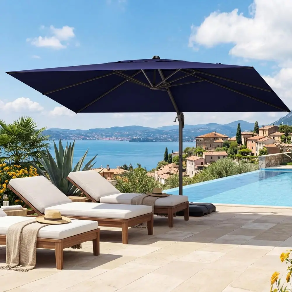 Large 9x12 Patio Cantilever Umbrella with Base, Heavy-Duty Outdoor Umbrellas for Pool and Garden, Navy
Large 9x12 Patio Cantilever Umbrella with Base, Heavy-Duty Outdoor Umbrellas for Pool and Garden, Navy