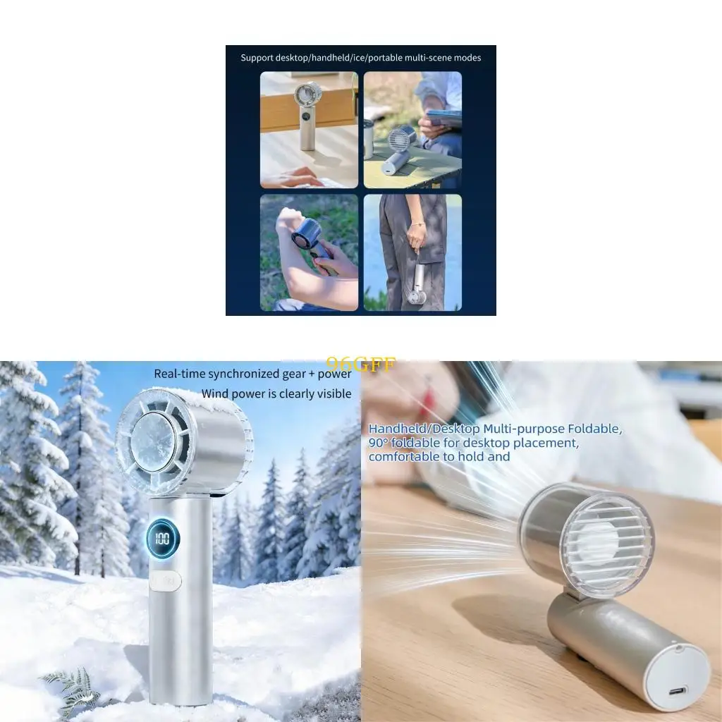 96GF Rechargeable Cooling Fan Handheld Fan with 3000mAh Battery Plastic Texture Perfect for Outdoor Camping and Working
96GF Rechargeable Cooling Fan Handheld Fan with 3000mAh Battery Plastic Texture Perfect for Outdoor Camping and Working