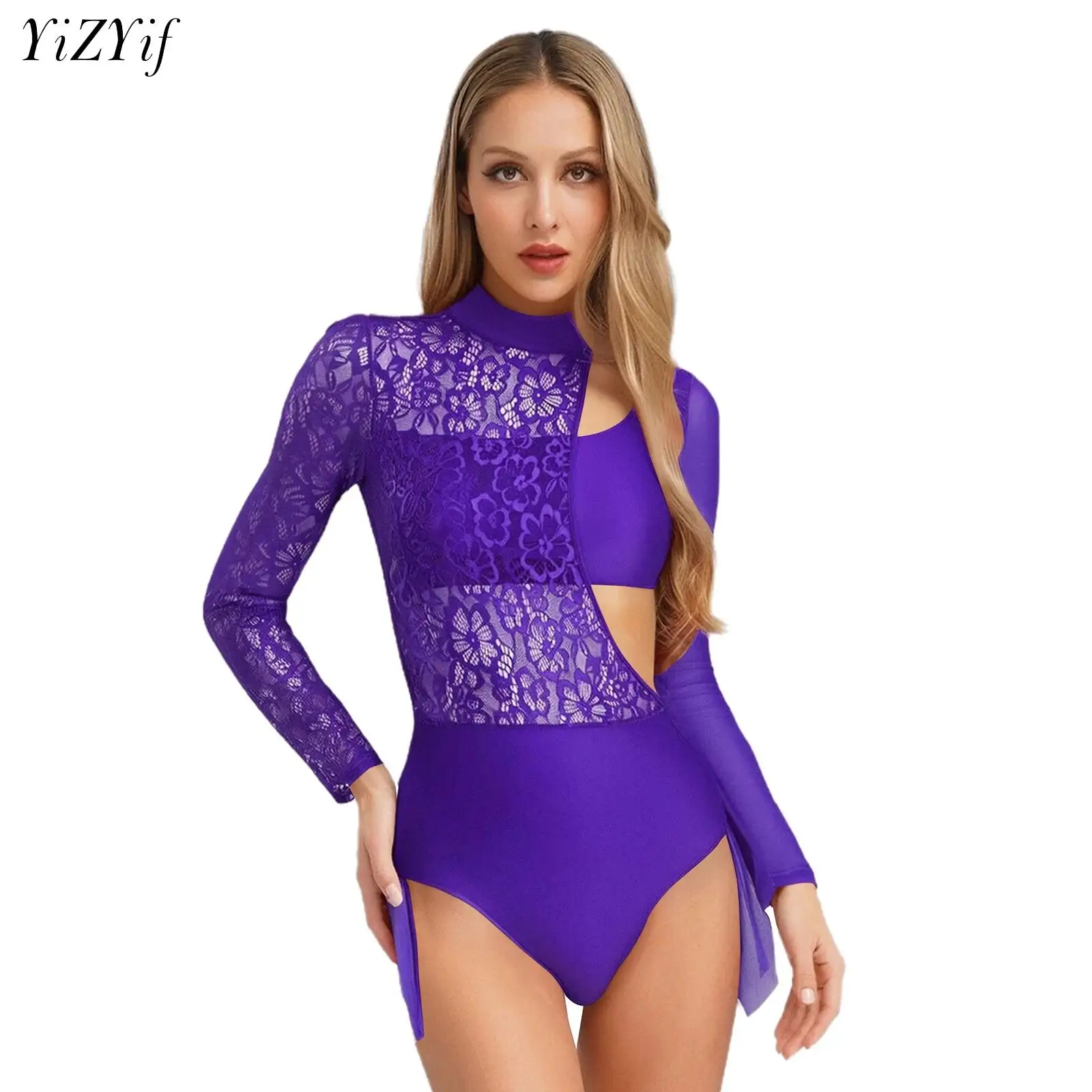 Womens Figure Skating Dress Lyrical Dance Ballet Gymnastics Leotard Tutu Long Sleeve Floral Lace Skirted Bodysuit Dancewear
Womens Figure Skating Dress Lyrical Dance Ballet Gymnastics Leotard Tutu Long Sleeve Floral Lace Skirted Bodysuit Dancewear