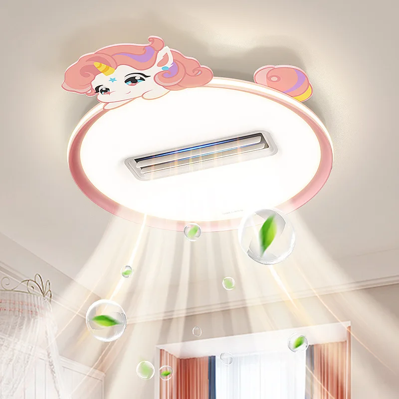 Children's room bedroom bladeless fan light girl room cartoon unicorn full spectrum eye protection
Children's room bedroom bladeless fan light girl room cartoon unicorn full spectrum eye protection