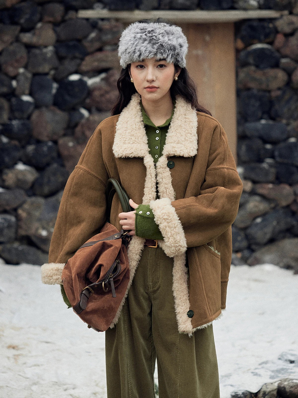 Solighter Double-Sided Wear Wool Leather Inteated Women's Outerwear Coat Thiened Long Sve Regular Fit Commute Sle
Solighter Double-Sided Wear Wool Leather Inteated Women's Outerwear Coat Thiened Long Sve Regular Fit Commute Sle