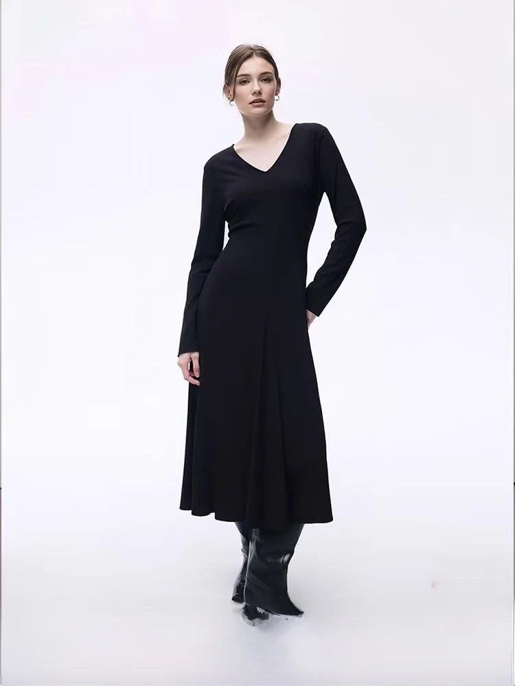 Ele V-ne Long Sve Women's Dr Spring New Sle Casual Elastic Waist Skirt Bla Color Mid-waist Straight-cut Dr
Ele V-ne Long Sve Women's Dr Spring New Sle Casual Elastic Waist Skirt Bla Color Mid-waist Straight-cut Dr