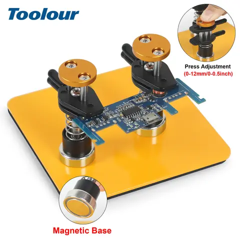 Toolour-herramienta de soldadura de manos de ayuda magnética, ajuste de distancia, Clip PCB, soporte de cable de soldadura para soldadura/reparación electrónica