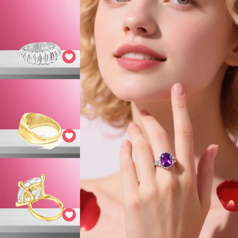 S925 RONS Women's Ring Matching Stud Bracelet Necklace with Design Suitable for Holiday Gifts and Parties Every Day
S925 RONS Women's Ring Matching Stud Bracelet Necklace with Design Suitable for Holiday Gifts and Parties Every Day